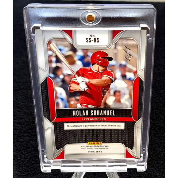 2025 Nolan Schanuel Auto 1/1 Prizm Sensational Signatures Black Finite Angels - Picture 3 of 3